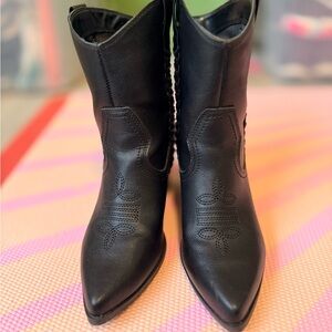 Dolce Vita Black Leather Heeled Boots